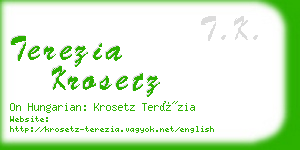 terezia krosetz business card